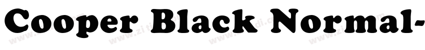 Cooper Black Normal字体转换